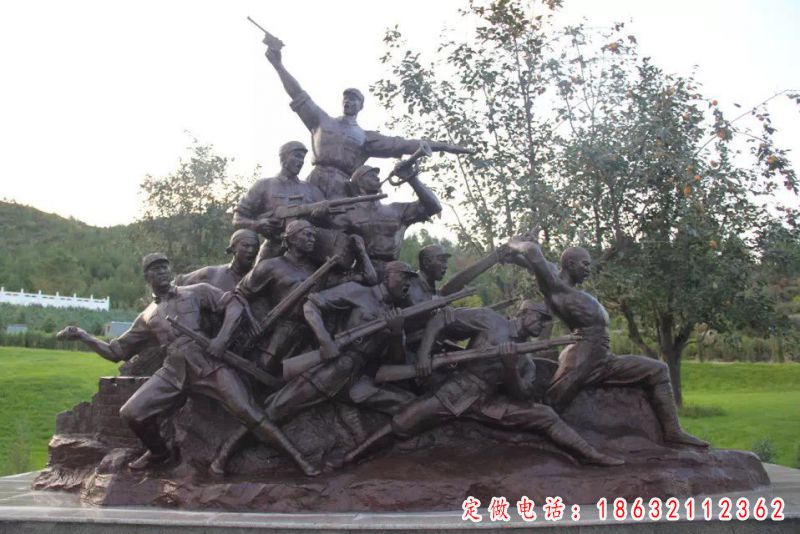 革命铜雕，广场革命铜雕
