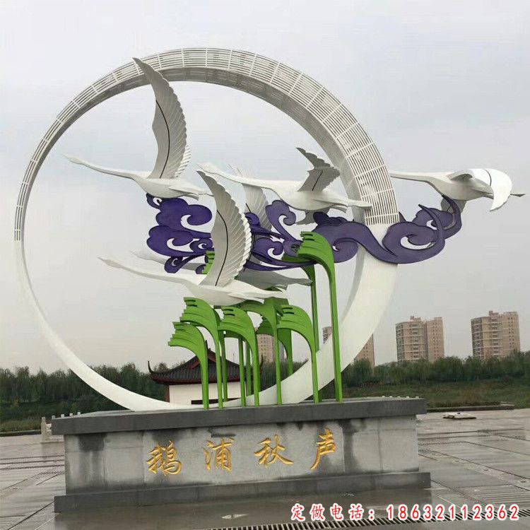 不锈钢鸽子雕塑 (6)