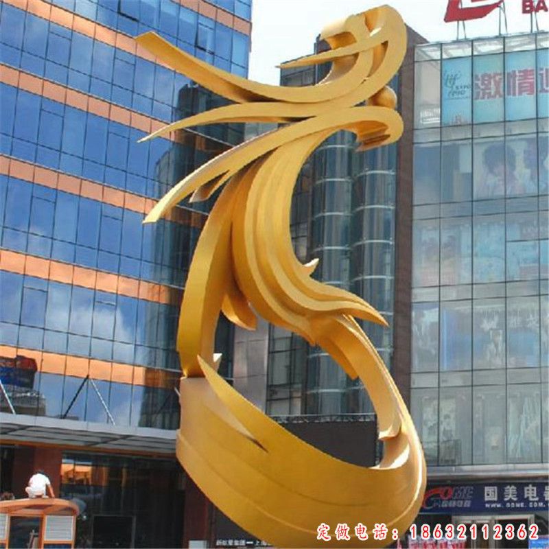 不锈钢凤凰雕塑 (31)