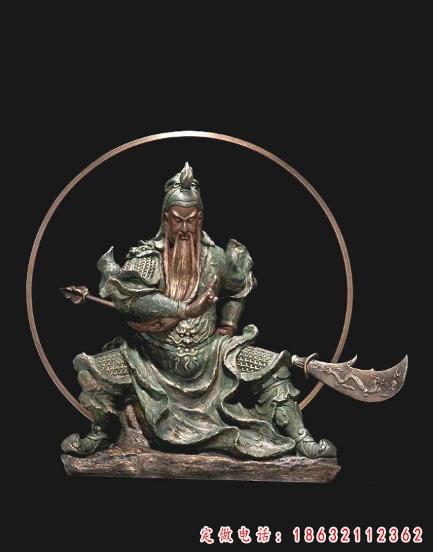 关羽人物铜雕 (14)