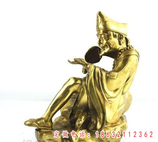 道济和尚铜雕，济公铜雕 (1)