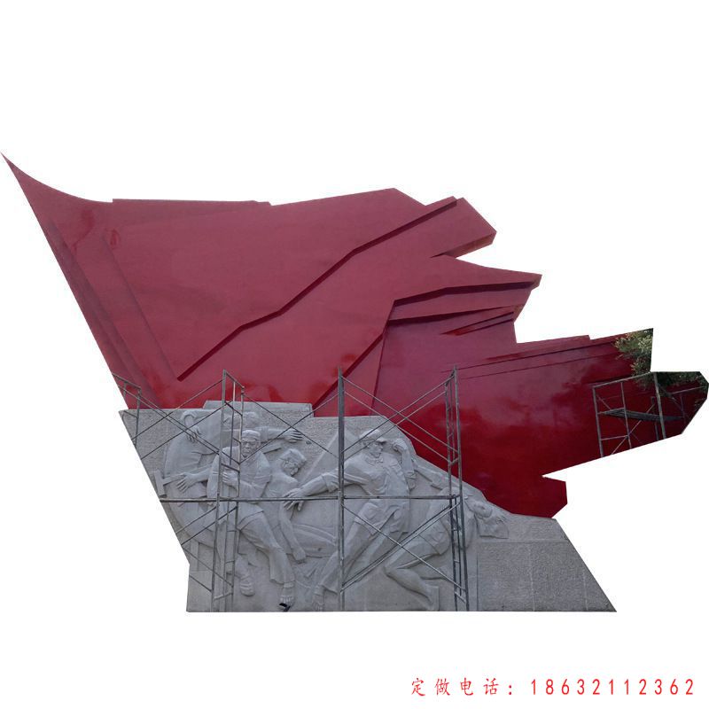 不锈钢党建雕塑 (10)