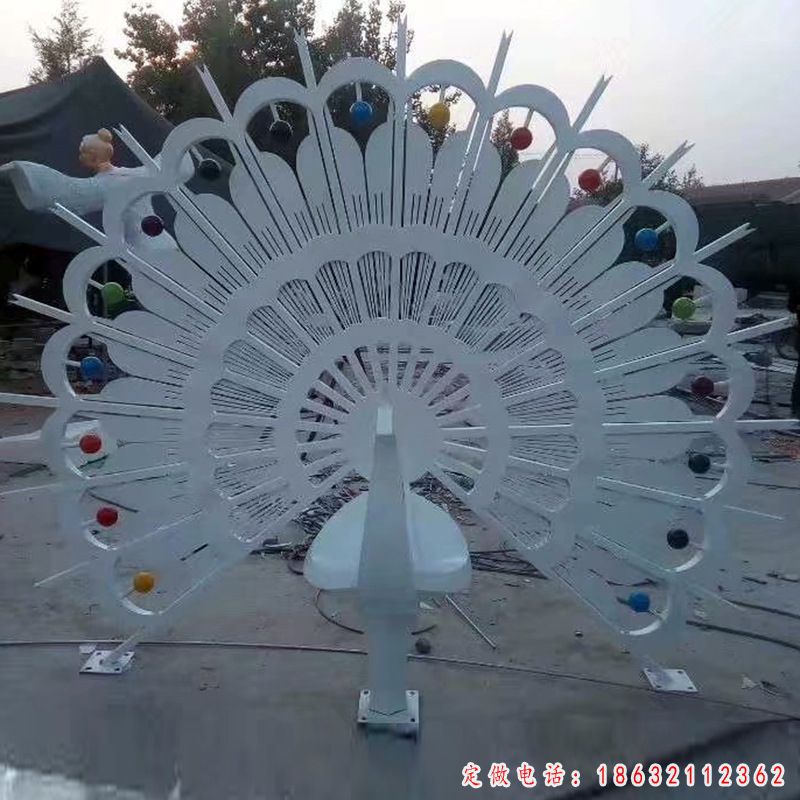 不锈钢孔雀雕塑 (3)