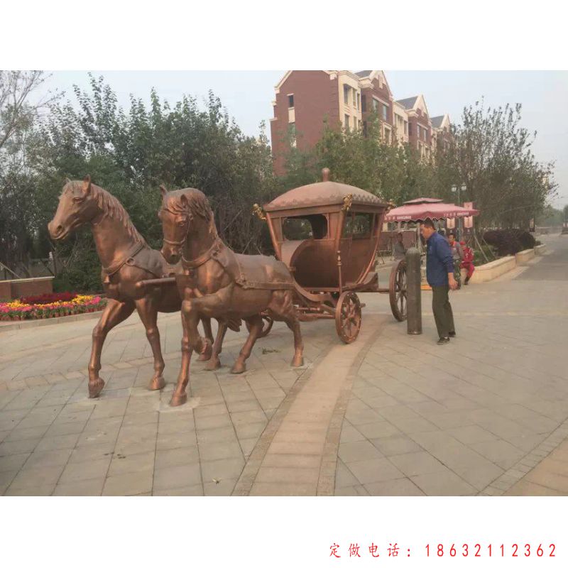 广场马车景观铜雕