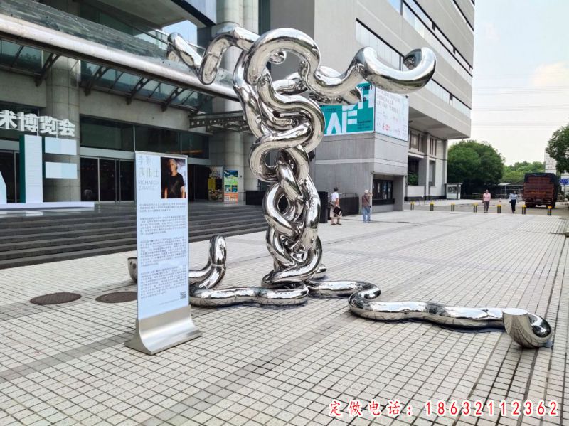 不锈钢鹅卵石雕塑 (7)