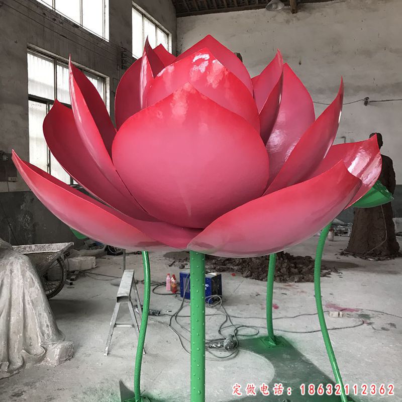 不锈钢荷花雕塑 (36)