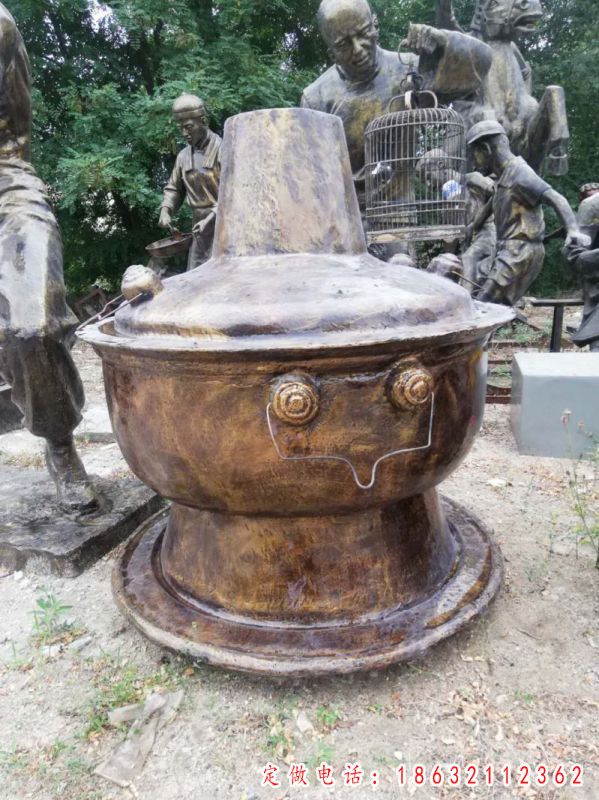 吃火锅铜雕 (4)