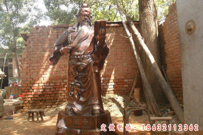 关羽人物铜雕 (10)