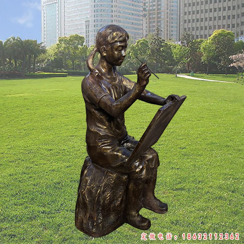 绘画人物铜雕 (3)