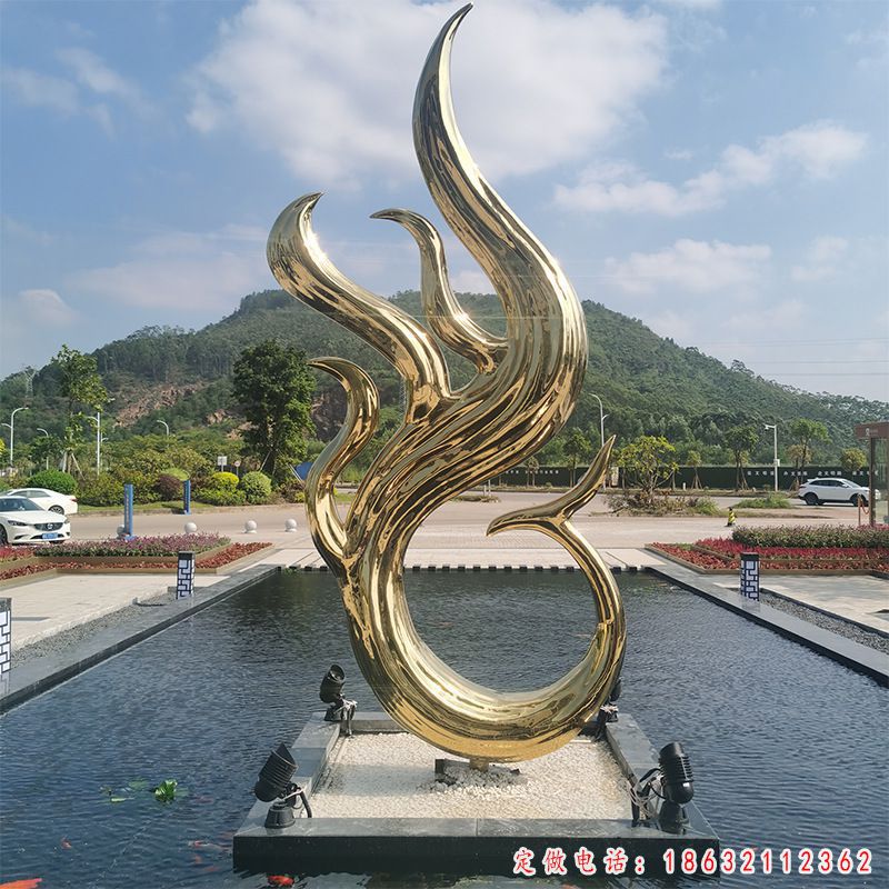 不锈钢凤凰雕塑 (38)