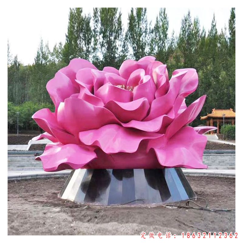 户外不锈钢鲜花雕塑 （1）