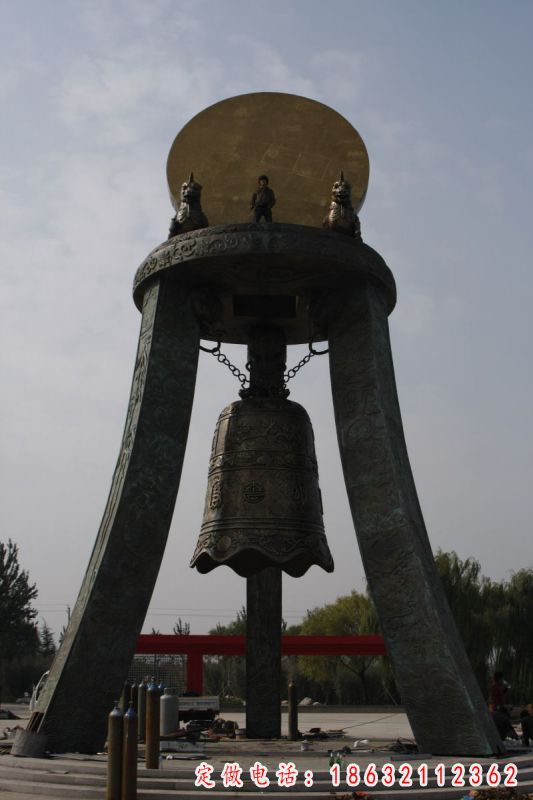 寺庙铜钟景观铜雕 (59)