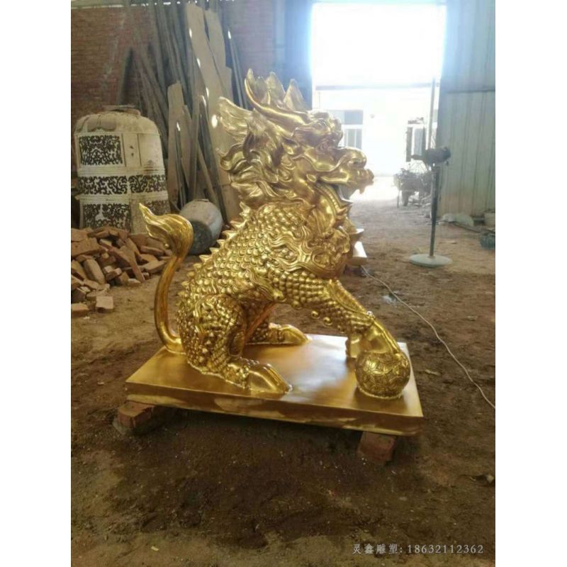 麒麟动物景观铜雕（1）